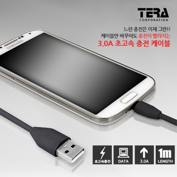 테라 초고속 충전 USB 데이터케이블 (3.0A)