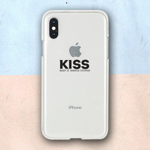 영어 줄임말 시리즈 KISS 투명 젤리 케이스