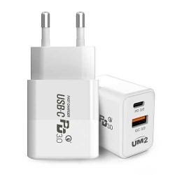유엠2(UM2) QC3.0+PD20W USB 2포트 고속 충전기(케이블미포함)