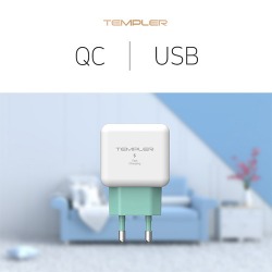 템플러 QC3.0 USB 1포트 가정용 충전기(케이블미포함)