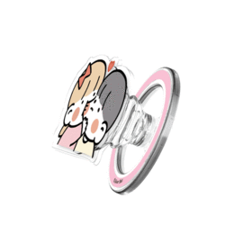 [T] 실버벨 뽀시래기 짱큰콩&amp;쟈근콩 아크릴 투명 맥세이프 스마트톡 단품(플레이트 포함)